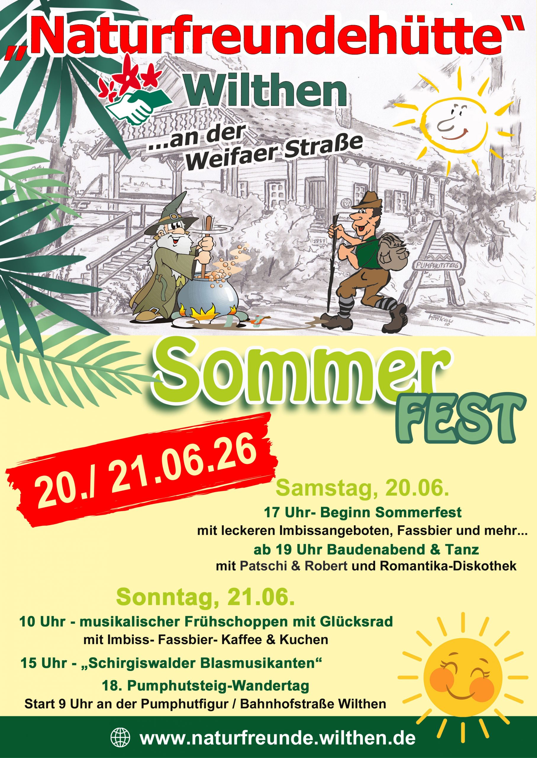 Programm Sommerfest Natufreunde Wilthen